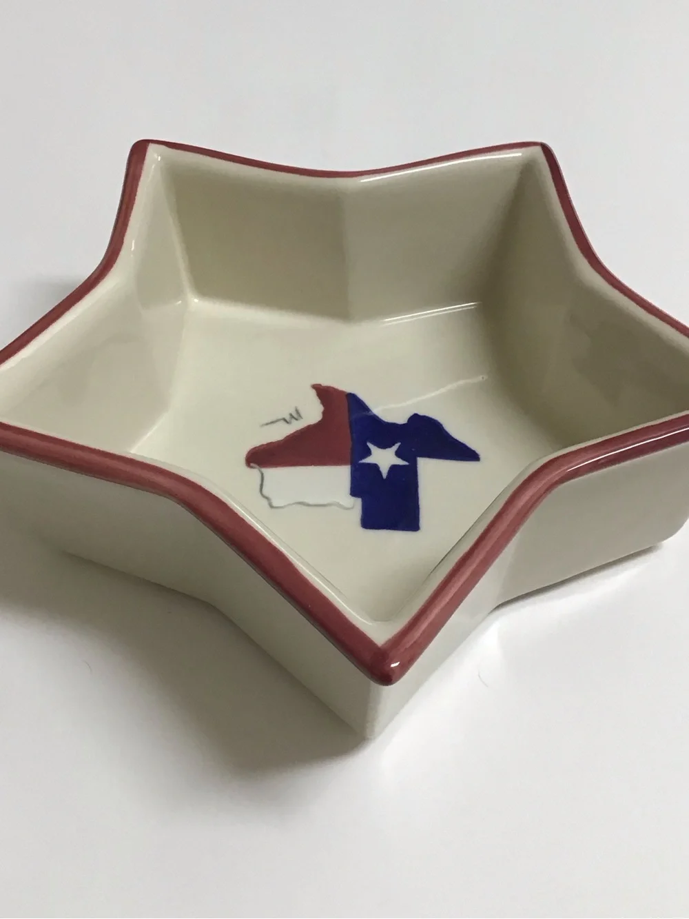 Hartstone Pottery Star Bowl Texas Proud Serving Dish July 4th Vintage 1991 NWT - Picture 10 of 12